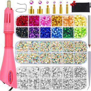 Hotfix Rhinestone Setter, Hot Fix Applicator Tool Bedazzler Kit with rhinestones